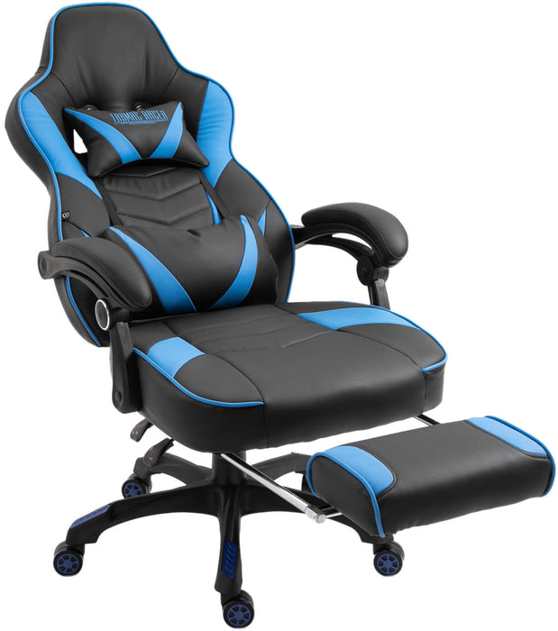 Tilos műbőr gamer szék, kék