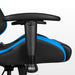 15LI Player gamer szék, nyak- és derékpárnával, 2D kartámasz - kék - fekete