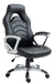 Foxton műbőr irodai szék, dönthető háttámlával- fekete/fekete