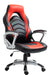 Foxton műbőr irodai szék, dönthető háttámlával- fekete/piros