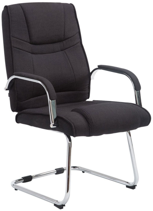 Attila_fekete_szovet_targyaloszek_krom _szankotalp_180kg_teherbiras_Deluzzo