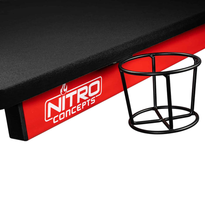 Nitro Concepts D12 Gamer asztal 116 x 75 cm, Fekete/Piros