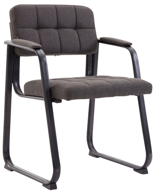 Canada_barna_szovet_targyaloszek_ivelt_fekete_vaz_karfaval_Deluzzo