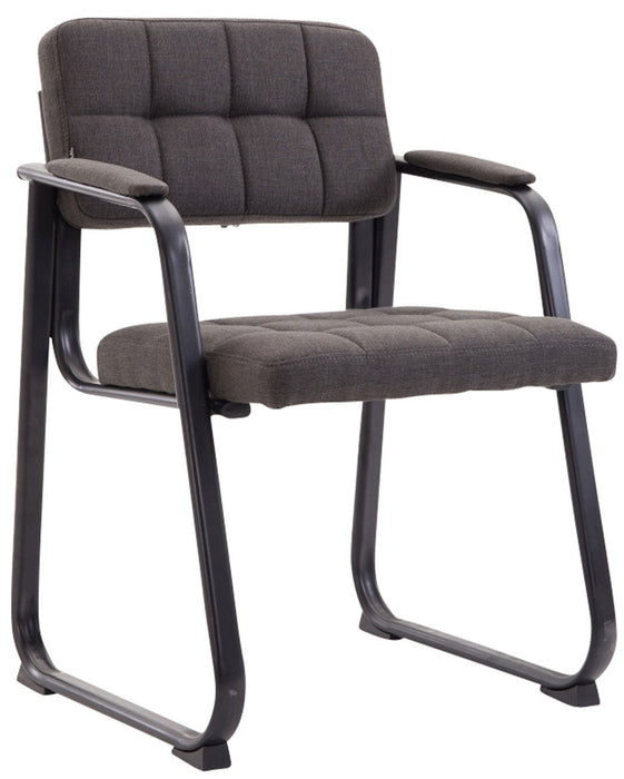 Canada_barna_szovet_targyaloszek_ivelt_fekete_vaz_karfaval_Deluzzo