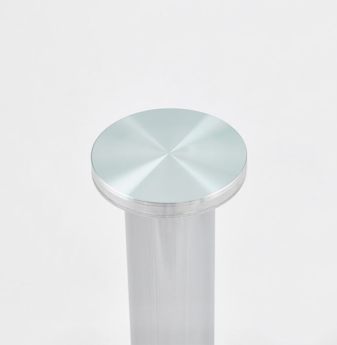 Euka kerek üveg étkezőasztal króm lábbal 90 cm átmérővel