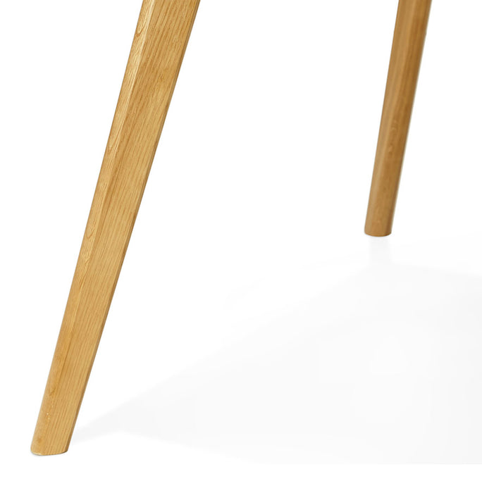 Crush fehér étkezőasztal tömör tölgy lábakkal 160x90 cm