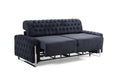 DANA Silver chesterfield stílusú kanapé, elektromosan ágyazható, fekete bársony