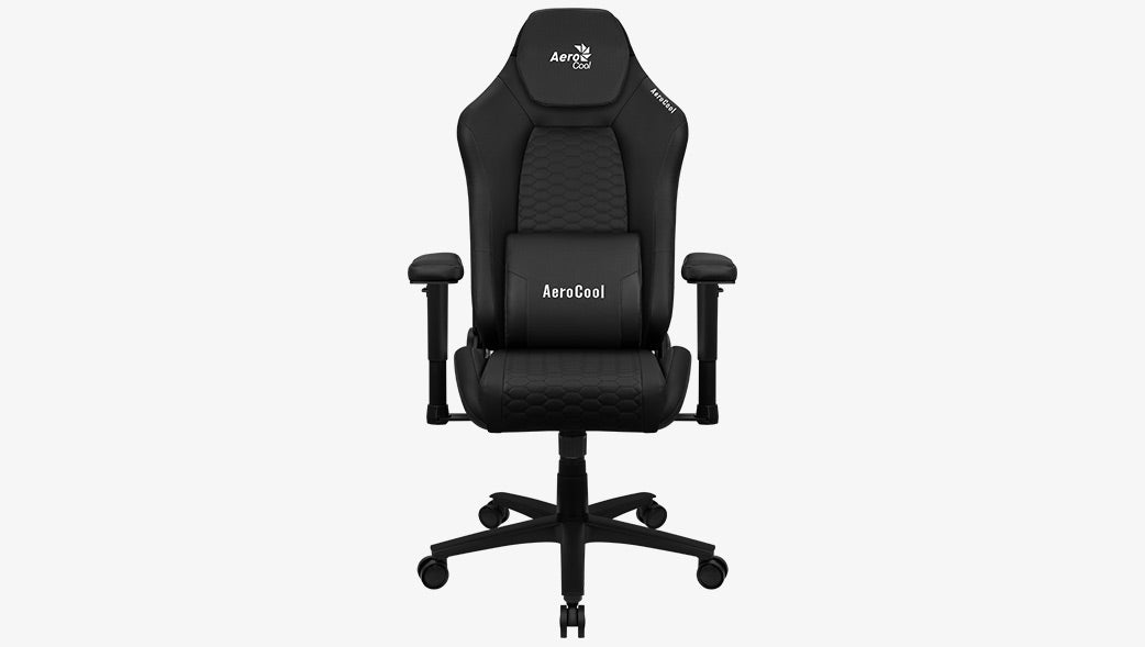 Gamer szék Aerocool CROWN Leatherette All Black Fekete