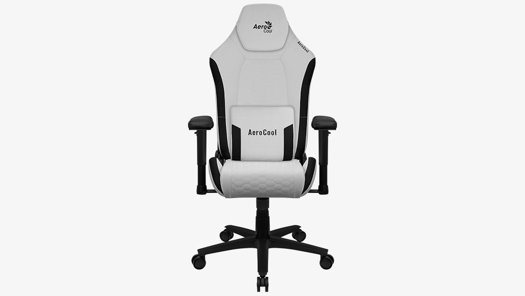 Gamer szék Aerocool CROWN Leatherette Moonstone White Fehér