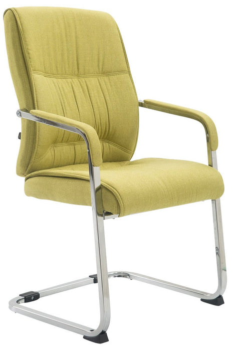 Offio_zold_szovet_targyaloszek_ivelt_krom_labazattal_Deluzzo