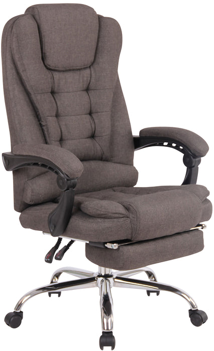 Oxygen_vezetoi_forgoszek_labtartoval_sotetszurke_szovet_karpit_krom_csillagtalp_Deluzzo