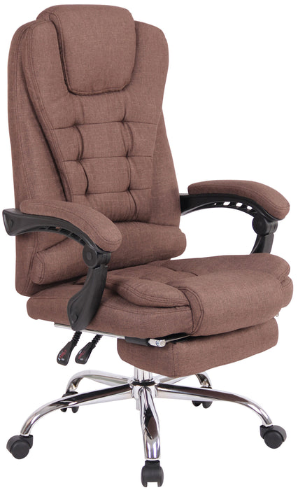 Oxygen_vezetoi_forgoszek_labtartoval_barna_szovet_karpit_krom_csillagtalp_Deluzzo