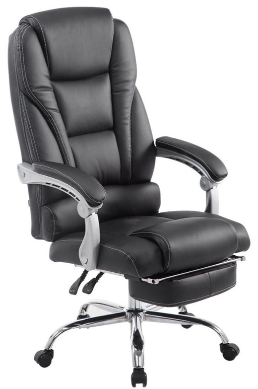 Pacific_fekete_mubor_fonoki_forgoszek_XL_ulesmeret_150kg_teherbiras_dontheto_hattamla_labtarto_krom_csillagtalp_Deluzzo