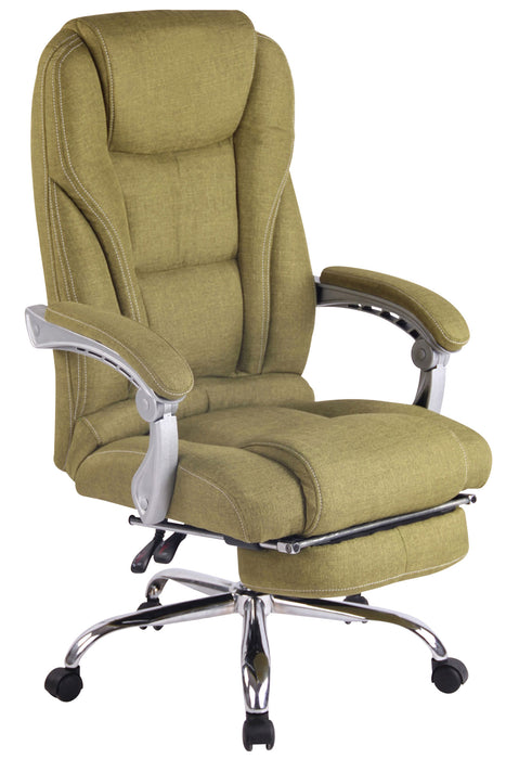 Pacific_zold_szovet_fonoki_forgoszek_XL_ulesmeret_150kg_teherbiras_dontheto_hattamla_labtarto_krom_csillagtalp_Deluzzo