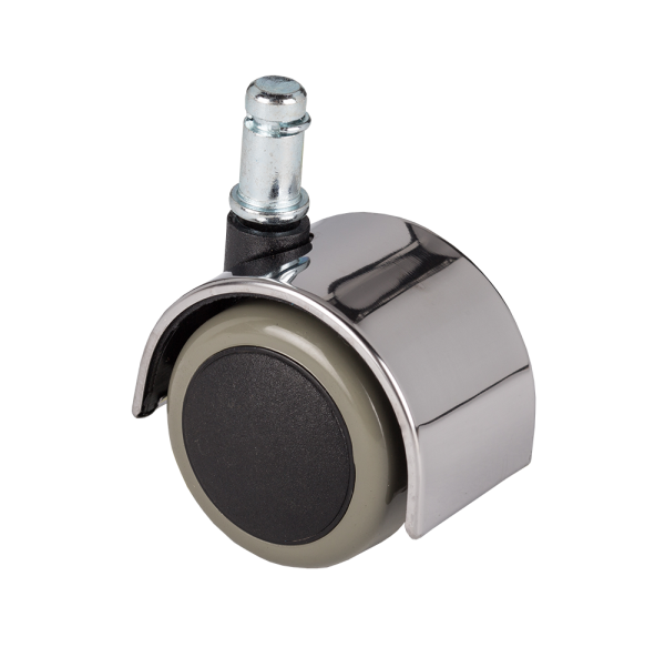 Padlo_gorgo_szett_irodai_szekhez_50 mm_kromozott_fem_takaroval_szürke / fekete_Deluzzo