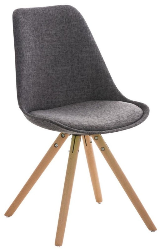 Pegleg_szurke_szovet_szek_kerek_natur_fa labazattal _Deluzzo