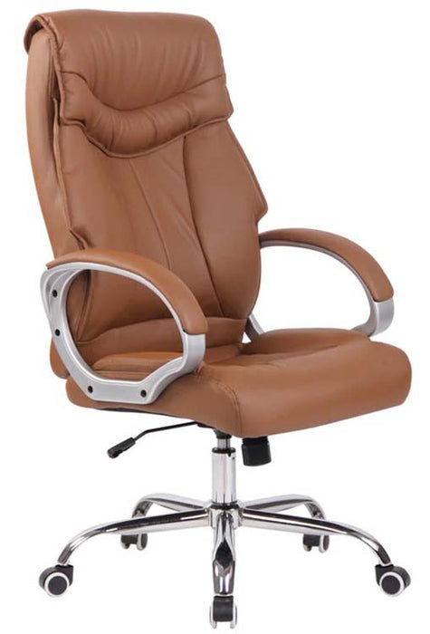 Torro_irodai_forgoszek_világosbarna_mubor_karpit_króm csillagtalp_magas hattamlaval_150_kg-ig_Deluzzo